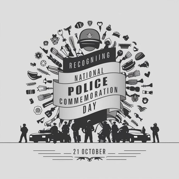 Photo national police commemoration day illustration