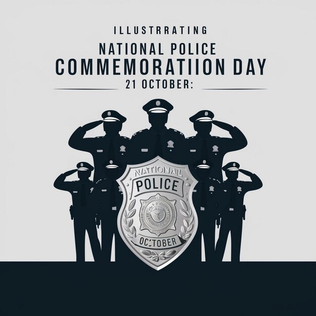 National Police Commemoration Day Illustration