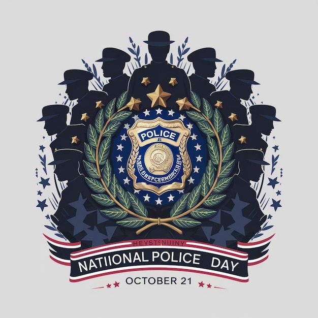 National Police Commemoration Day Illustration