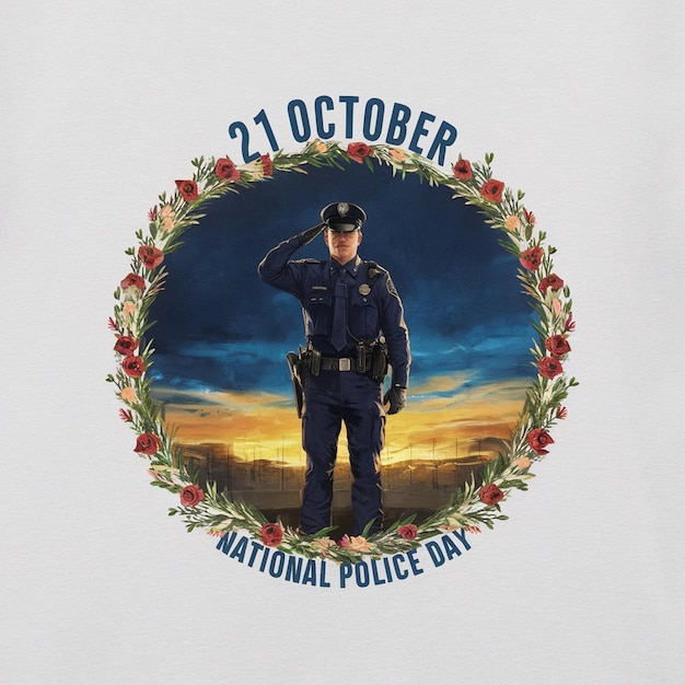 Photo national police commemoration day illustration