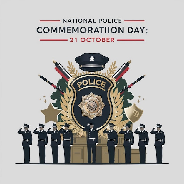 National Police Commemoration Day Illustration