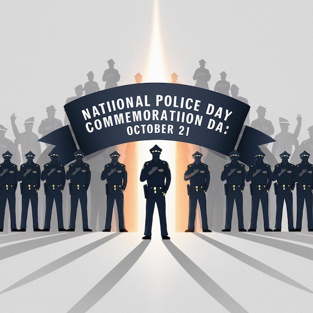 National Police Commemoration Day Illustration