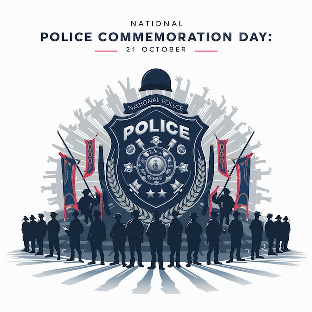 National Police Commemoration Day Illustration