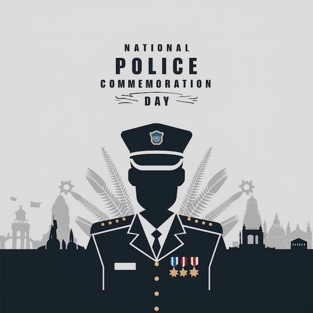 National Police Commemoration Day Illustration