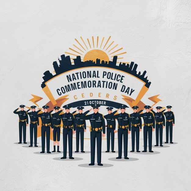 National Police Commemoration Day Illustration