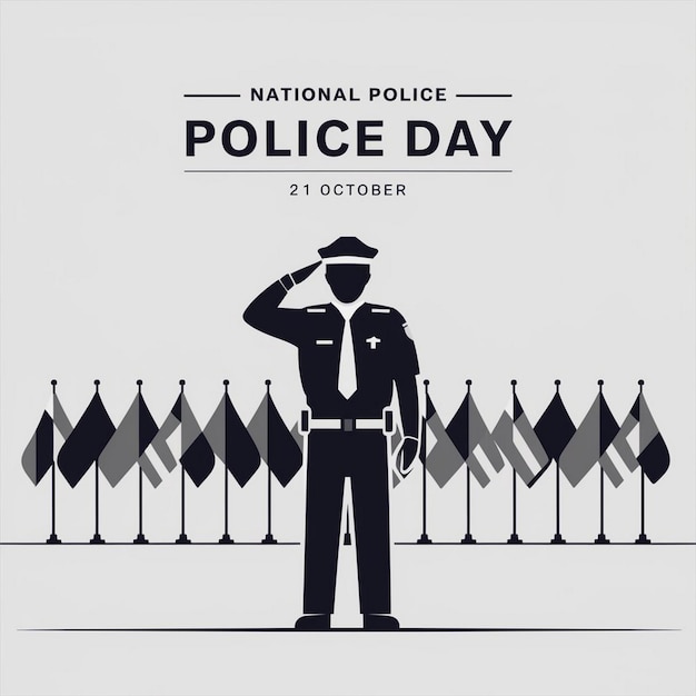 National Police Commemoration Day Illustration