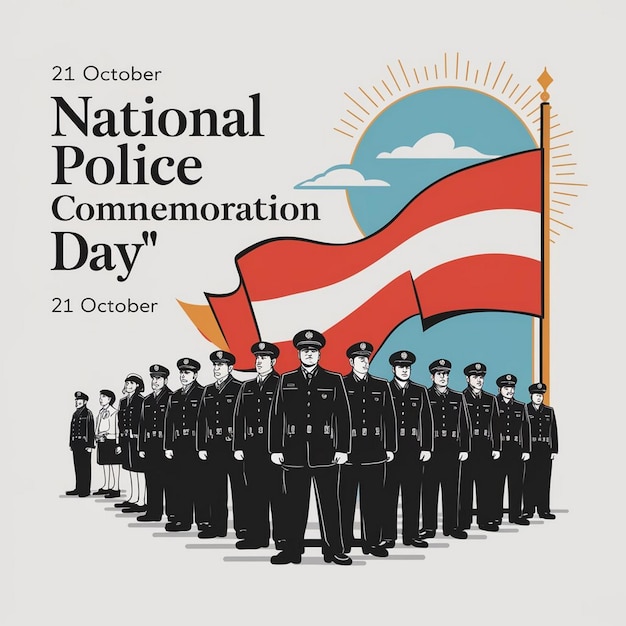 National Police Commemoration Day Illustration