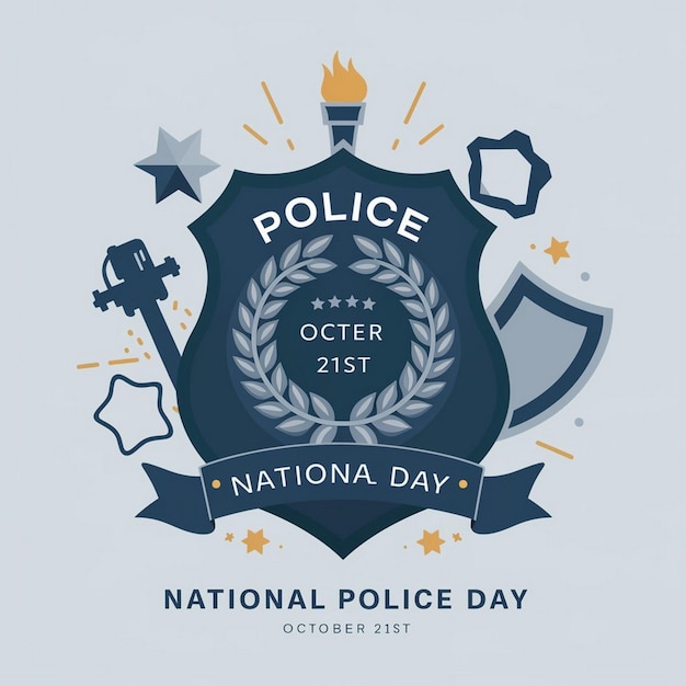 National Police Commemoration Day Illustration