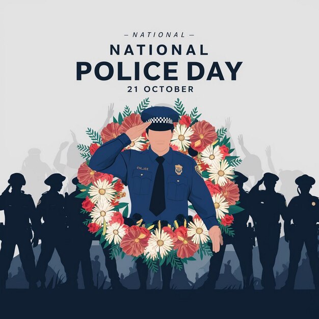 Photo national police commemoration day illustration