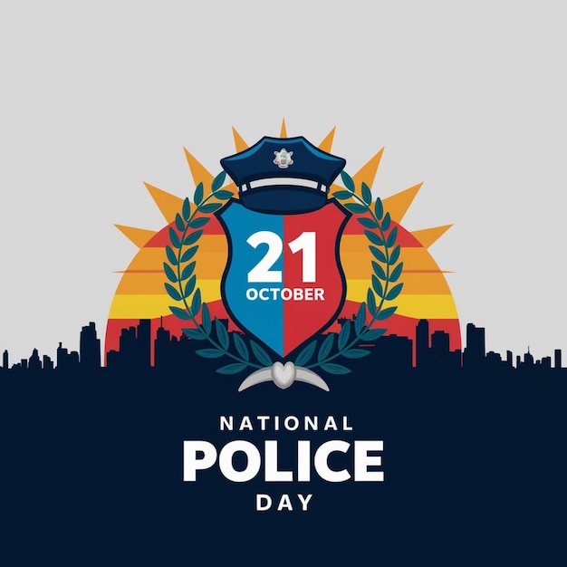 National Police Commemoration Day Illustration