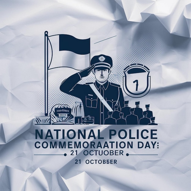 National Police Commemoration Day Illustration