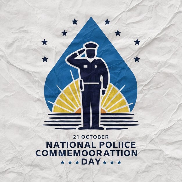 National Police Commemoration Day Illustration