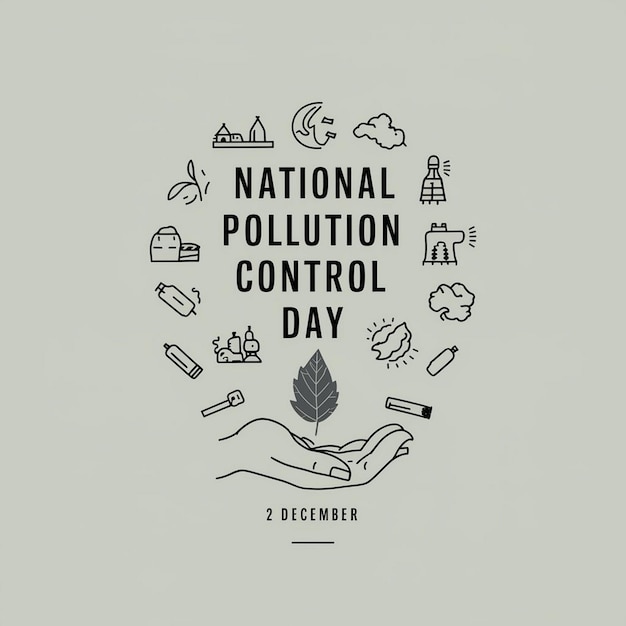 National Pollution Control Day Design Illustration