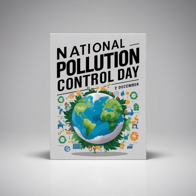 Photo national pollution control day design illustration