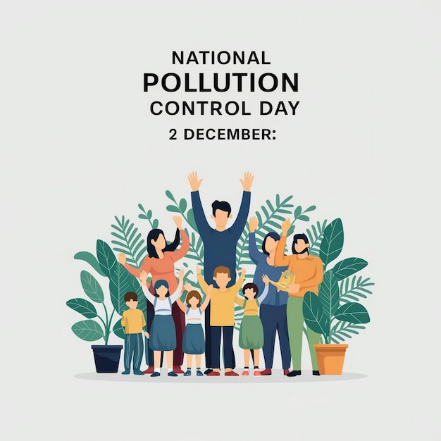 National Pollution Control Day Design Illustration