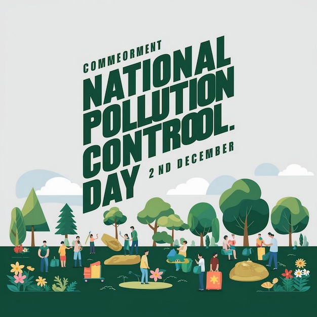 National Pollution Control Day Design Illustration