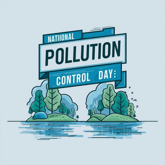 National Pollution Control Day Design Illustration