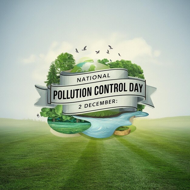 National Pollution Control Day Design Illustration