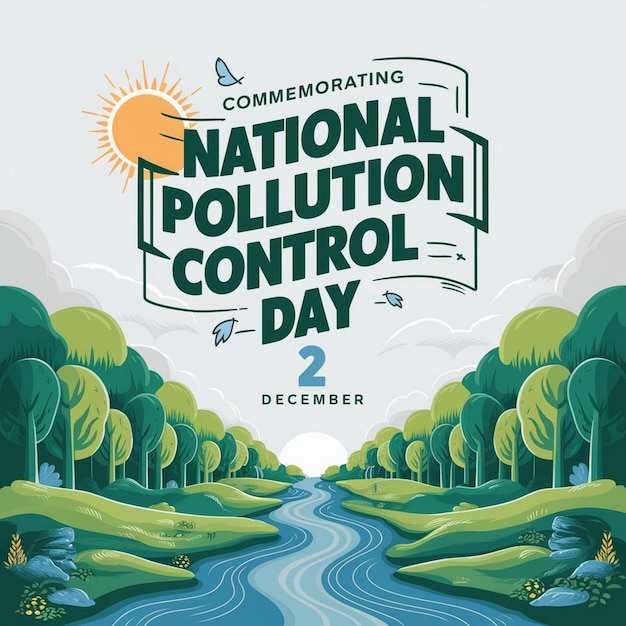 National Pollution Control Day Design Illustration