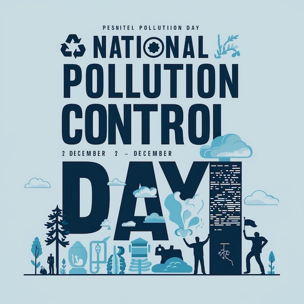 National Pollution Control Day Design Illustration