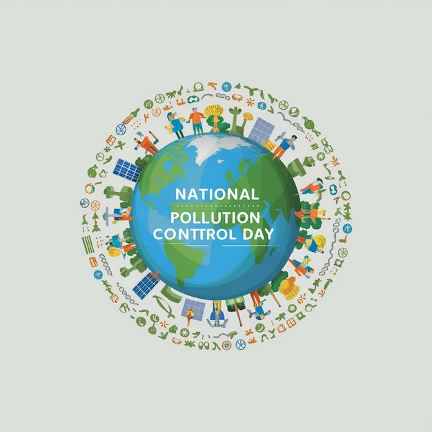 National Pollution Control Day Design Illustration