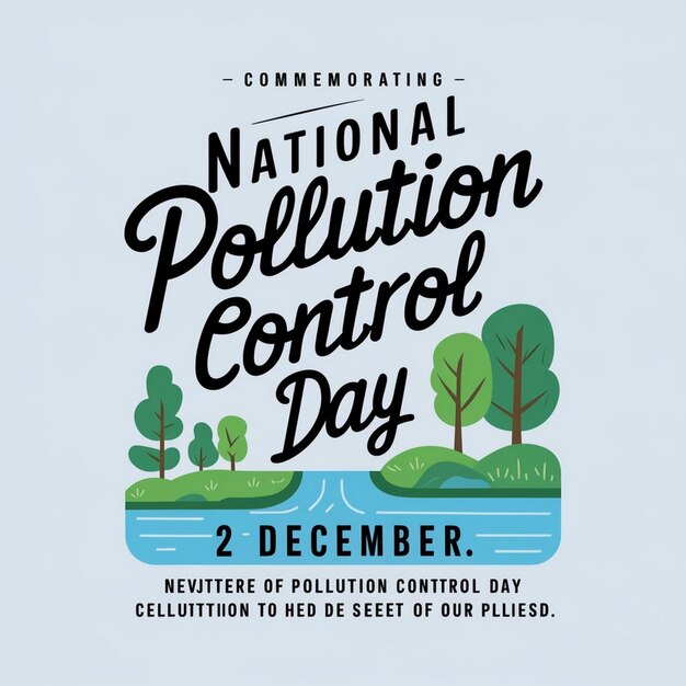 National Pollution Control Day Design Illustration