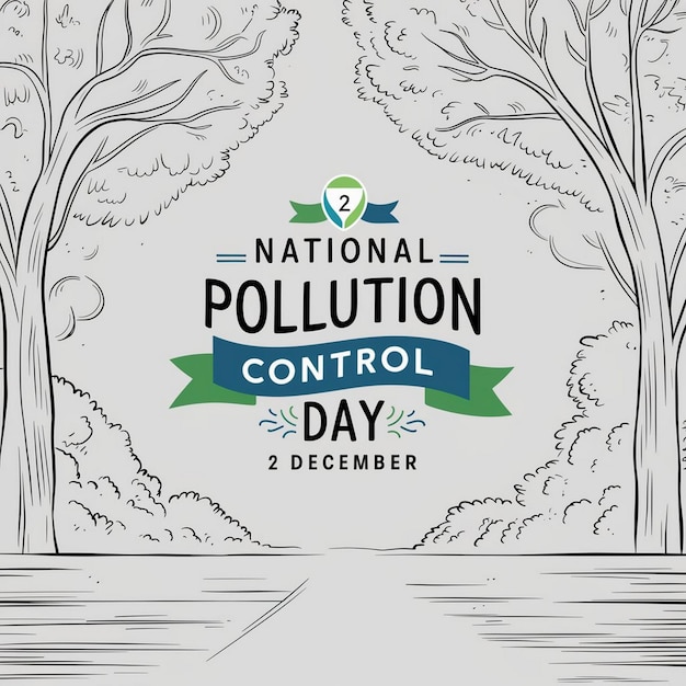 Photo national pollution control day design illustration