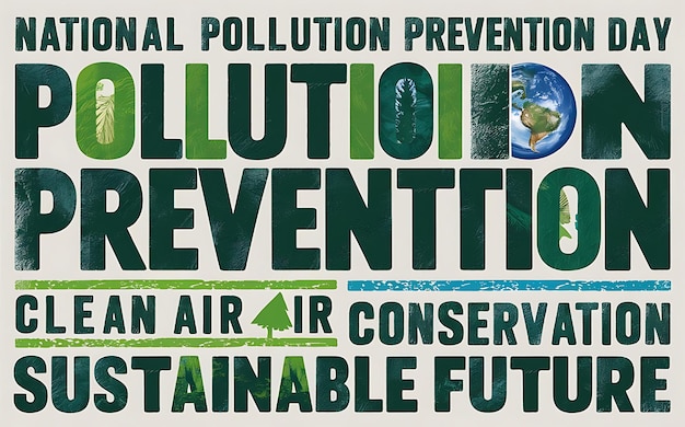 Photo national pollution prevention day flat illustration