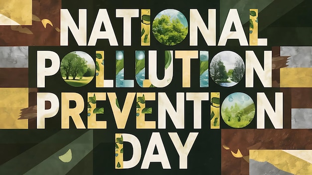 Photo national pollution prevention day flat illustration