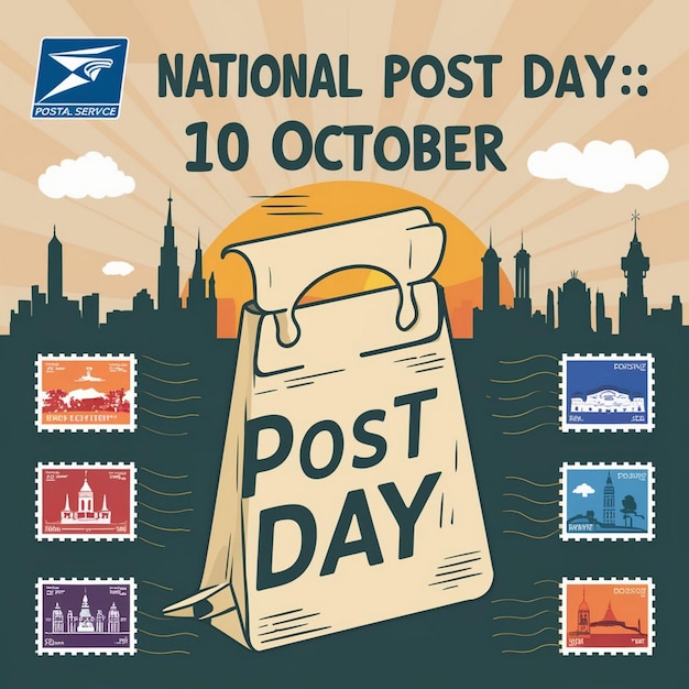 Photo national post day illustration