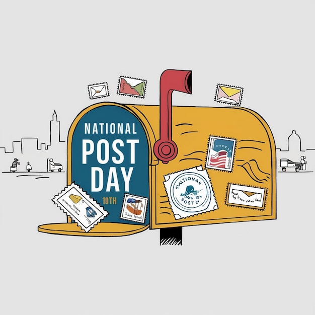 Photo national post day illustration