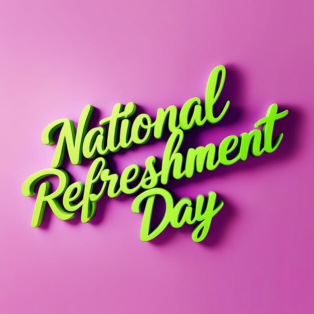 National Refreshment Day Illustration Design