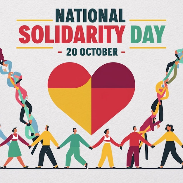 National Solidarity Day Celebration Design Illustration