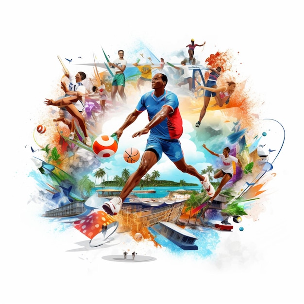 National sport of Nassau with white background high