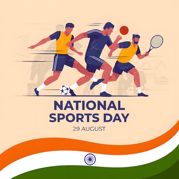 National sports day poster and background