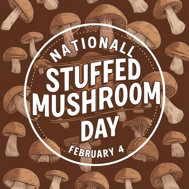 National Stuffed Mushroom Day February 4 Seamless pattern Eps 10 here are 45 topranking SEO tags you can use