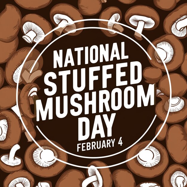 National Stuffed Mushroom Day February 4 Seamless pattern Eps 10 here are 45 topranking SEO tags you can use