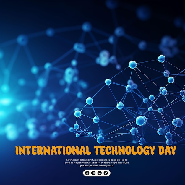 National Technology Day background or banner design template celebrated in 11 may