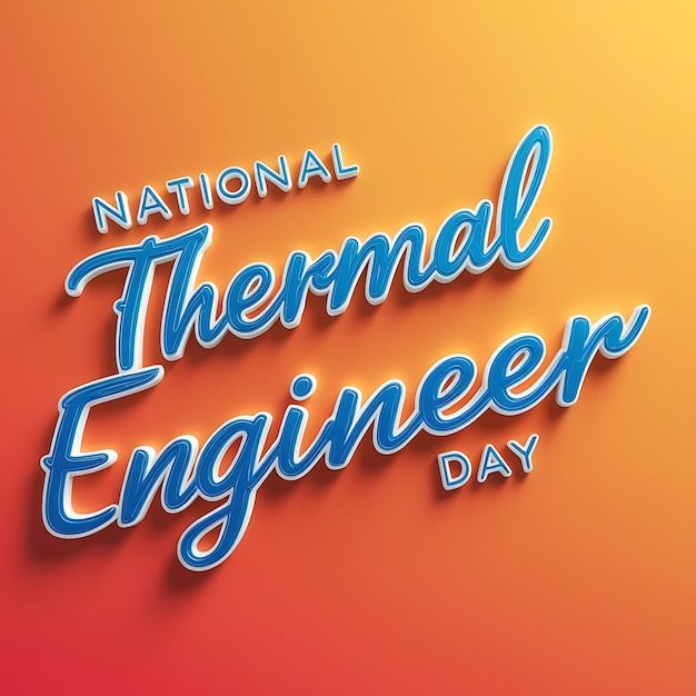 National Thermal Engineer Day Creative Design background