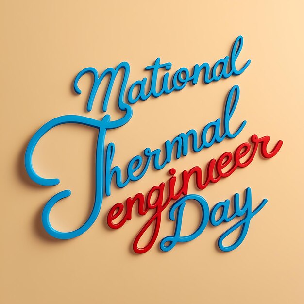 National Thermal Engineer Day Creative Design background