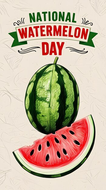 Photo national watermelon day