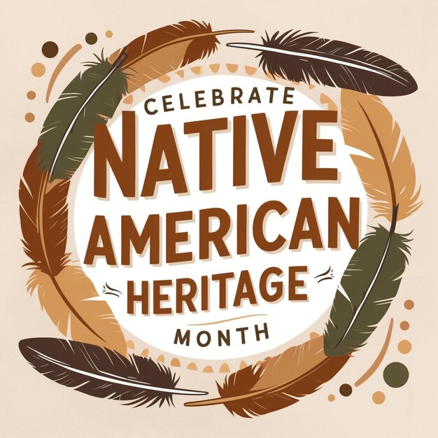 Photo native american heritage month banner vector illustration