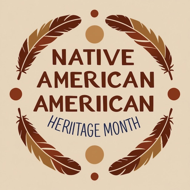 Photo native american heritage month banner vector illustration