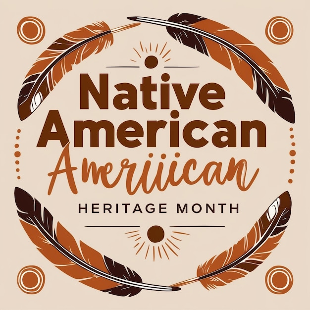 Photo native american heritage month banner vector illustration