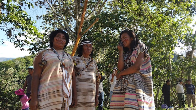 Native settlers in the Amazonian communities of Peru