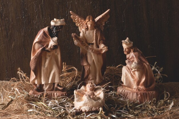 Nativity scene. Traditional Christmas scene.