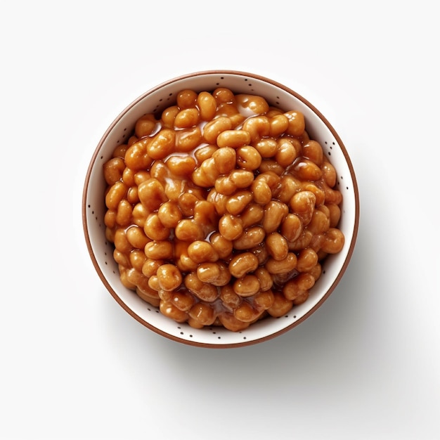 Natto from fermented soybean seeds with Bacillus subtilis Japanese food AI generate