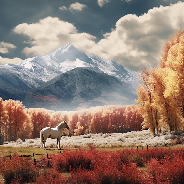 natural autumn landscape generated by AI