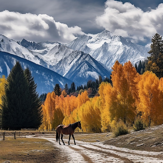 natural autumn landscape generated by AI