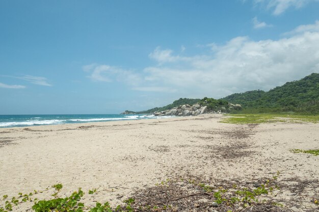 Natural beach in National Park Tayrona